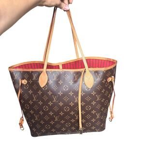 Louis Vuitton Neverfull MM Monogram Tote + Pochette (GM/MM Set) Authentic